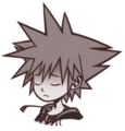 Sora's Timeless River sprite when he is in critical condition during Valor Form.