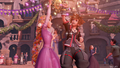 Rapunzel dances with Sora.
