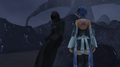 Aqua speaking to Ansem the Wise during Blank Points.