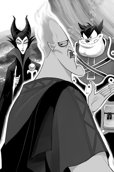 File:Maleficent, Hades, and Pete KHIII Novel.png