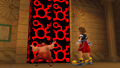 Data-Sora encounters a wall of Bug Blox in Olympus Coliseum.
