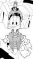 Donald in his Kingdom Hearts II attire in the Kingdom Hearts III manga.