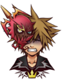 Sora's Halloween Town sprite when he takes damage during Valor Form.