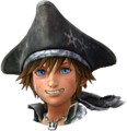 Sora's normal Light Form Sprite when visiting The Caribbean.