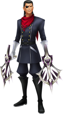 Braig with his eyepatch in Kingdom Hearts Birth by Sleep'