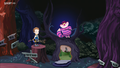 Player encounters the Cheshire Cat in a forest.