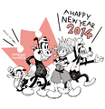Happy New Year 2014 illustration by Shiro Amano.