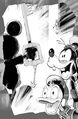 Goofy and Donald see Mickey through the Door to Darkness in an illustration from the second volume of the Kingdom Hearts novel.