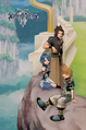 Terra, Aqua, and Ventus in a color illustration from the third volume of the Kingdom Hearts III novel.