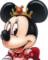 Concept art of Minnie's party member sprite in Kingdom Hearts II.