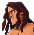 Concept art of Tarzan in Kingdom Hearts.