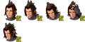 Terra's HUD sprites from the Premium Showcase build of Kingdom Hearts III.