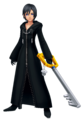 A render of Xion holding her Keyblade