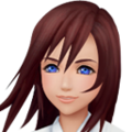 Kairi's school uniform journal portrait in Kingdom Hearts HD 2.5 ReMIX.
