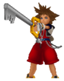 Data-Sora's mugshot sprite from Kingdom Hearts Re:coded.