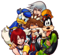 Sora with his friends in the "Friends" promotional artwork.