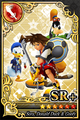 A Sora, Donald, and Goofy SR+ Attack Card