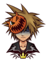 Sora's Halloween Town sprite when he is in critical condition.