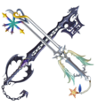 Roxas's signature Keyblades, the Oathkeeper and Oblivion