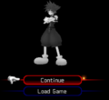 Sora's game over screen when an objective is failed in the Timeless River.