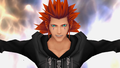 Axel smiles at Roxas before their battle.