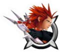 Axel's sprite in Kingdom Hearts Magical Puzzle Clash.