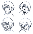 Artwork of Kairi's expressions