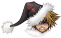 Sora's Christmas Town sprite when he takes damage during Valor Form.