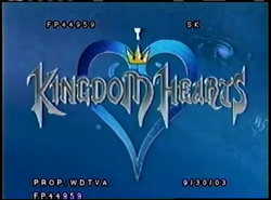 The title card for the Kingdom Hearts TV pilot in 2003