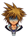 Sora's sprite when he is in critical condition.