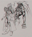 Concept art of Ansem and the Dark Figure.