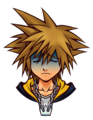 Sora's sprite when he is in critical condition during Master Form.