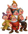 Render of all Seven Dwarfs from Kingdom Hearts Melody of Memory.