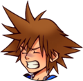 Sora's initial Dive Mode's sprite when he takes damage.