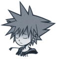 Sora's Timeless River sprite when he is in critical condition during Wisdom Form.