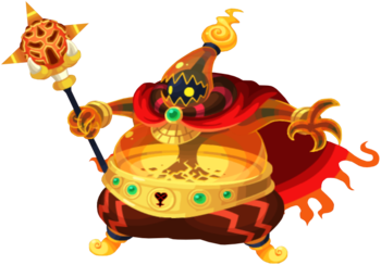 The Volcanic Lord (ボルケーノロード, Borukēno Rōdo?, lit. "Volcano Lord") Heartless boss from Agrabah quest 760.