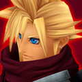 Cloud's second Attack Card portrait in the HD version of Kingdom Hearts Re:Chain of Memories.