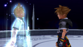 Sora joins with Roxas.