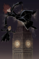 Roxas and Axel in Neverland in a color illustration from the third volume of the Kingdom Hearts 358/2 Days novel.