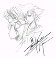 Sora promotional sketch by Tetsuya Nomura for Kingdom Hearts HD 1.5 ReMIX.