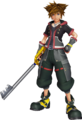 Sora in his Kingdom Hearts III outfit.