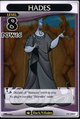 A Level 8 Hades Card in the Kingdom Hearts Trading Card Game.