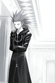 Axel in Castle Oblivion in an illustration from the first volume of the Kingdom Hearts 358/2 Days novel.