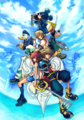 Artwork of Kairi on the Kingdom Hearts II cover art