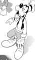 Goofy wearing his classic outfit in the Kingdom Hearts Chain of Memories manga.