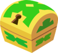 A small green chest as it appears Kingdom Hearts χ