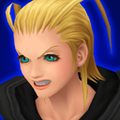 Larxene's first Attack Card portrait in the HD version of Kingdom Hearts Re:Chain of Memories.